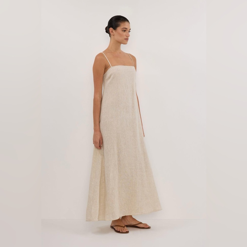 Dissh Natural Linen Maxi Dress